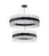 Lysander 2 Tier 80cm + 1m Pendant 24 + 32 Light G9 Satin Black/Clear Item Weight: 53kg-4