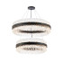 Lysander 2 Tier 80cm + 1m Pendant 24 + 32 Light G9 Satin Black/Clear Item Weight: 53kg-5