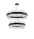 Lysander 2 Tier 80cm + 1m Pendant 24 + 32 Light G9 Satin Black/Clear Item Weight: 53kg-9