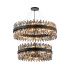 Lysander 2 Tier 80cm + 1m Pendant 24 + 32 Light G9 Satin Black/Smoke Item Weight: 53kg-1