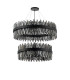 Lysander 2 Tier 80cm + 1m Pendant 24 + 32 Light G9 Satin Black/Smoke Item Weight: 53kg-4