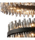Lysander 2 Tier 80cm + 1m Pendant 24 + 32 Light G9 Satin Black/Smoke Item Weight: 53kg-6