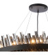 Lysander 2 Tier 80cm + 1m Pendant 24 + 32 Light G9 Satin Black/Smoke Item Weight: 53kg-7