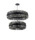 Lysander 2 Tier 80cm + 1m Pendant 24 + 32 Light G9 Satin Black/Smoke Item Weight: 53kg-9