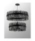 Lysander 2 Tier 80cm + 1m Pendant 24 + 32 Light G9 Satin Black/Smoke Item Weight: 53kg-10