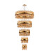 Lysander 5 Tier 25cm + 40cm + 60cm + 80cm + 1m Pendant 6 + 10 + 18 + 24 + 32 Light G9 Brass/Amber Item Weight: 86kg-4