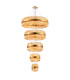 Lysander 5 Tier 25cm + 40cm + 60cm + 80cm + 1m Pendant 6 + 10 + 18 + 24 + 32 Light G9 Brass/Amber Item Weight: 86kg-5