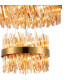 Lysander 5 Tier 25cm + 40cm + 60cm + 80cm + 1m Pendant 6 + 10 + 18 + 24 + 32 Light G9 Brass/Amber Item Weight: 86kg-10