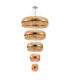 Lysander 5 Tier 25cm + 40cm + 60cm + 80cm + 1m Pendant 6 + 10 + 18 + 24 + 32 Light G9 Brass/Amber Item Weight: 86kg-11