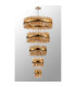 Lysander 5 Tier 25cm + 40cm + 60cm + 80cm + 1m Pendant 6 + 10 + 18 + 24 + 32 Light G9 Brass/Amber Item Weight: 86kg-12