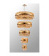 Lysander 5 Tier 25cm + 40cm + 60cm + 80cm + 1m Pendant 6 + 10 + 18 + 24 + 32 Light G9 Brass/Amber Item Weight: 86kg-14