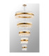 Lysander 5 Tier 25cm + 40cm + 60cm + 80cm + 1m Pendant 6 + 10 + 18 + 24 + 32 Light G9 Brass/Clear Item Weight: 86kg-3