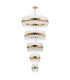 Lysander 5 Tier 25cm + 40cm + 60cm + 80cm + 1m Pendant 6 + 10 + 18 + 24 + 32 Light G9 Brass/Clear Item Weight: 86kg-4