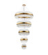 Lysander 5 Tier 25cm + 40cm + 60cm + 80cm + 1m Pendant 6 + 10 + 18 + 24 + 32 Light G9 Brass/Clear Item Weight: 86kg-11