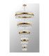 Lysander 5 Tier 25cm + 40cm + 60cm + 80cm + 1m Pendant 6 + 10 + 18 + 24 + 32 Light G9 Brass/Clear Item Weight: 86kg-12