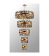Lysander 5 Tier 25cm + 40cm + 60cm + 80cm + 1m Pendant 6 + 10 + 18 + 24 + 32 Light G9 Brass/Smoke Item Weight: 86kg-3