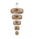 Lysander 5 Tier 25cm + 40cm + 60cm + 80cm + 1m Pendant 6 + 10 + 18 + 24 + 32 Light G9 Brass/Smoke Item Weight: 86kg-5