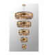 Lysander 5 Tier 25cm + 40cm + 60cm + 80cm + 1m Pendant 6 + 10 + 18 + 24 + 32 Light G9 Brass/Smoke Item Weight: 86kg-13