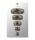Lysander 5 Tier 25cm + 40cm + 60cm + 80cm + 1m Pendant 6 + 10 + 18 + 24 + 32 Light G9 Brass/Smoke Item Weight: 86kg-14
