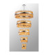 Lysander 5 Tier 25cm + 40cm + 60cm + 80cm + 1m Pendant Light G9 Polished Nickel/Amber Item Weight: 86kg-3