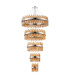 Lysander 5 Tier 25cm + 40cm + 60cm + 80cm + 1m Pendant Light G9 Polished Nickel/Amber Item Weight: 86kg-4