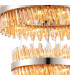 Lysander 5 Tier 25cm + 40cm + 60cm + 80cm + 1m Pendant Light G9 Polished Nickel/Amber Item Weight: 86kg-9
