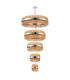 Lysander 5 Tier 25cm + 40cm + 60cm + 80cm + 1m Pendant Light G9 Polished Nickel/Amber Item Weight: 86kg-11