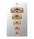 Lysander 5 Tier 25cm + 40cm + 60cm + 80cm + 1m Pendant Light G9 Polished Nickel/Amber Item Weight: 86kg-12