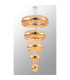 Lysander 5 Tier 25cm + 40cm + 60cm + 80cm + 1m Pendant Light G9 Polished Nickel/Amber Item Weight: 86kg-13