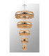 Lysander 5 Tier 25cm + 40cm + 60cm + 80cm + 1m Pendant Light G9 Polished Nickel/Amber Item Weight: 86kg-14