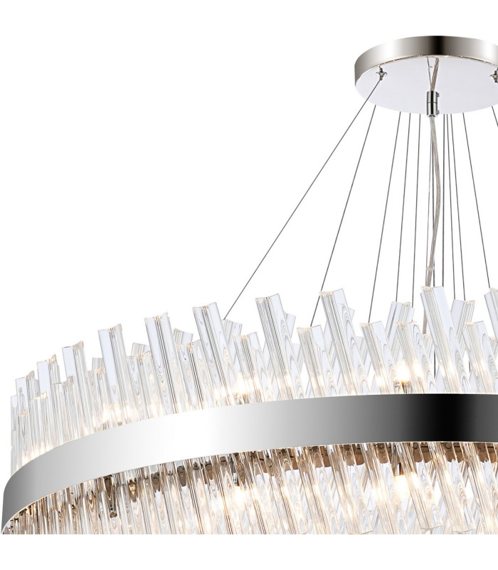 Lysander 5 Tier 25cm + 40cm + 60cm + 80cm + 1m Pendant Light G9 Polished Nickel/Clear Item Weight: 86kg-7