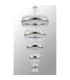 Lysander 5 Tier 25cm + 40cm + 60cm + 80cm + 1m Pendant Light G9 Polished Nickel/Clear Item Weight: 86kg-12