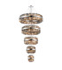 Lysander 5 Tier 25cm + 40cm + 60cm + 80cm + 1m Pendant Light G9 Polished Nickel/Smoke Item Weight: 86kg-5