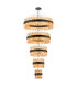 Lysander 5 Tier 25cm + 40cm + 60cm + 80cm + 1m Pendant Light G9 Satin Black/Amber Item Weight: 86kg-1