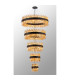 Lysander 5 Tier 25cm + 40cm + 60cm + 80cm + 1m Pendant Light G9 Satin Black/Amber Item Weight: 86kg-3