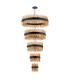 Lysander 5 Tier 25cm + 40cm + 60cm + 80cm + 1m Pendant Light G9 Satin Black/Amber Item Weight: 86kg-4