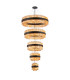 Lysander 5 Tier 25cm + 40cm + 60cm + 80cm + 1m Pendant Light G9 Satin Black/Amber Item Weight: 86kg-5