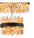 Lysander 5 Tier 25cm + 40cm + 60cm + 80cm + 1m Pendant Light G9 Satin Black/Amber Item Weight: 86kg-10