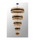 Lysander 5 Tier 25cm + 40cm + 60cm + 80cm + 1m Pendant Light G9 Satin Black/Amber Item Weight: 86kg-12