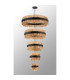 Lysander 5 Tier 25cm + 40cm + 60cm + 80cm + 1m Pendant Light G9 Satin Black/Amber Item Weight: 86kg-14