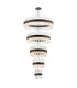 Lysander 5 Tier 25cm + 40cm + 60cm + 80cm + 1m Pendant Light G9 Satin Black/Clear Item Weight: 86kg-1
