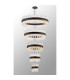 Lysander 5 Tier 25cm + 40cm + 60cm + 80cm + 1m Pendant Light G9 Satin Black/Clear Item Weight: 86kg-3