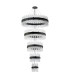 Lysander 5 Tier 25cm + 40cm + 60cm + 80cm + 1m Pendant Light G9 Satin Black/Clear Item Weight: 86kg-4