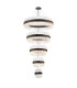 Lysander 5 Tier 25cm + 40cm + 60cm + 80cm + 1m Pendant Light G9 Satin Black/Clear Item Weight: 86kg-5