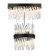 Lysander 5 Tier 25cm + 40cm + 60cm + 80cm + 1m Pendant Light G9 Satin Black/Clear Item Weight: 86kg-6