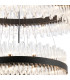 Lysander 5 Tier 25cm + 40cm + 60cm + 80cm + 1m Pendant Light G9 Satin Black/Clear Item Weight: 86kg-8