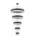 Lysander 5 Tier 25cm + 40cm + 60cm + 80cm + 1m Pendant Light G9 Satin Black/Clear Item Weight: 86kg-11