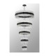 Lysander 5 Tier 25cm + 40cm + 60cm + 80cm + 1m Pendant Light G9 Satin Black/Clear Item Weight: 86kg-12