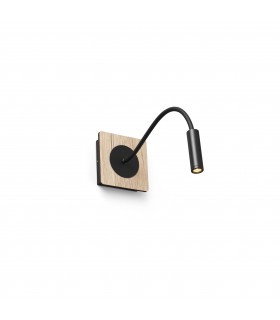 LED Wood Wall Reader Light Black 2W 3000K - 1
