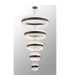 Lysander 5 Tier 25cm + 40cm + 60cm + 80cm + 1m Pendant Light G9 Satin Black/Clear Item Weight: 86kg-13